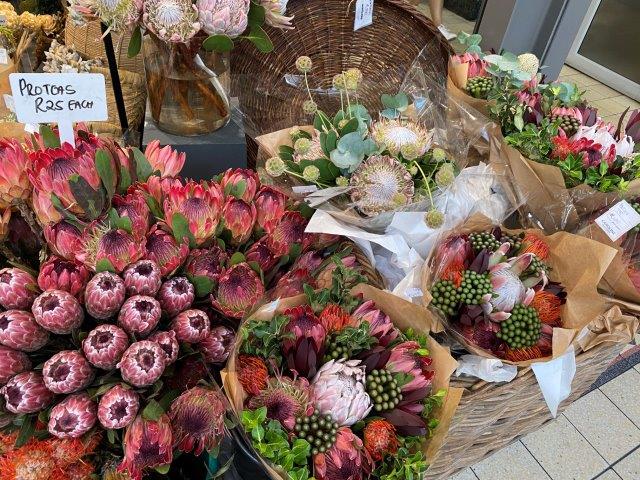 Blumenstände im Zentrum Kapstadts