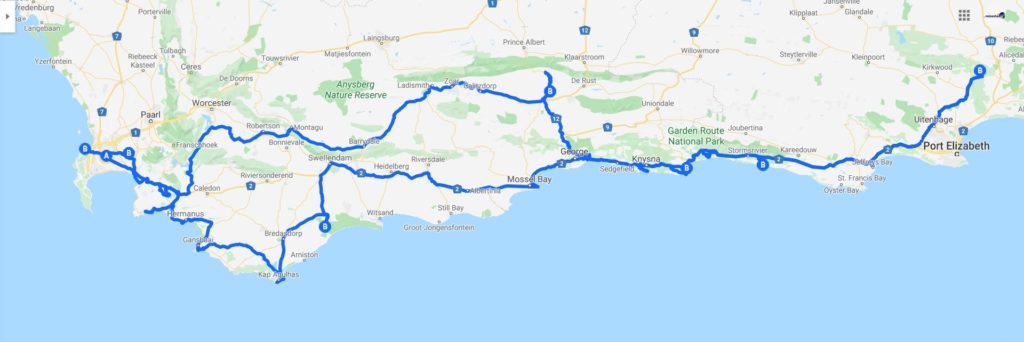 Selbstfahrer Rundreise Garden Route mit Kapstadt, Stellenbosch und Addo Park